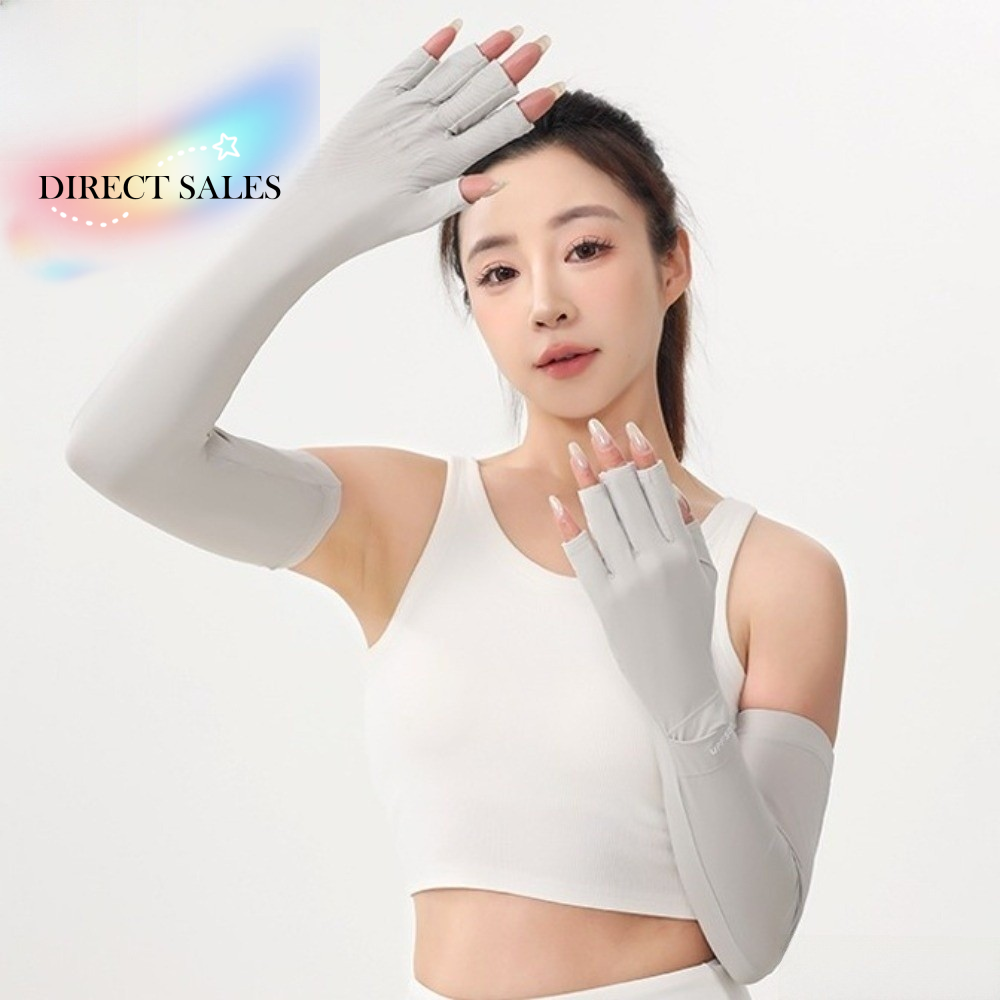 Fishing Gloves - Fashion Solid Color Long Sleeve Sun