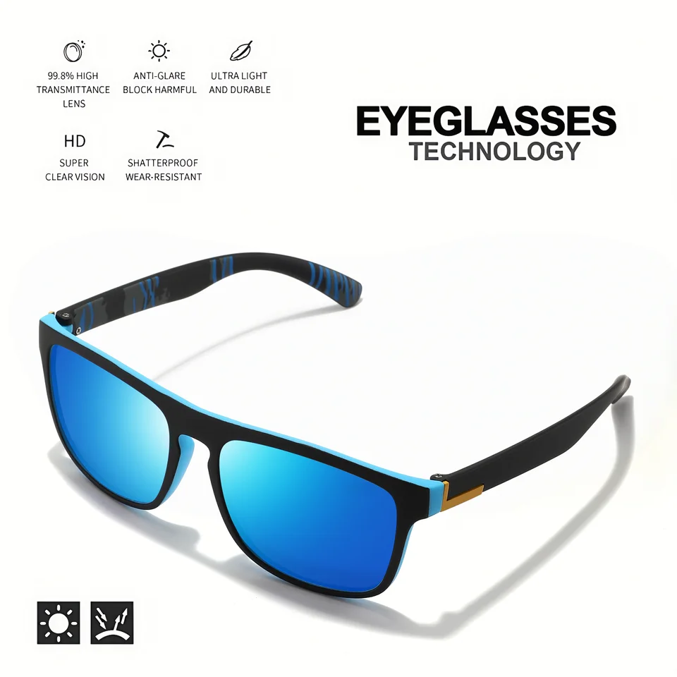 1-4PCS Men Classical Square Po - Fishing Sunglasses Polarized 评论和价格