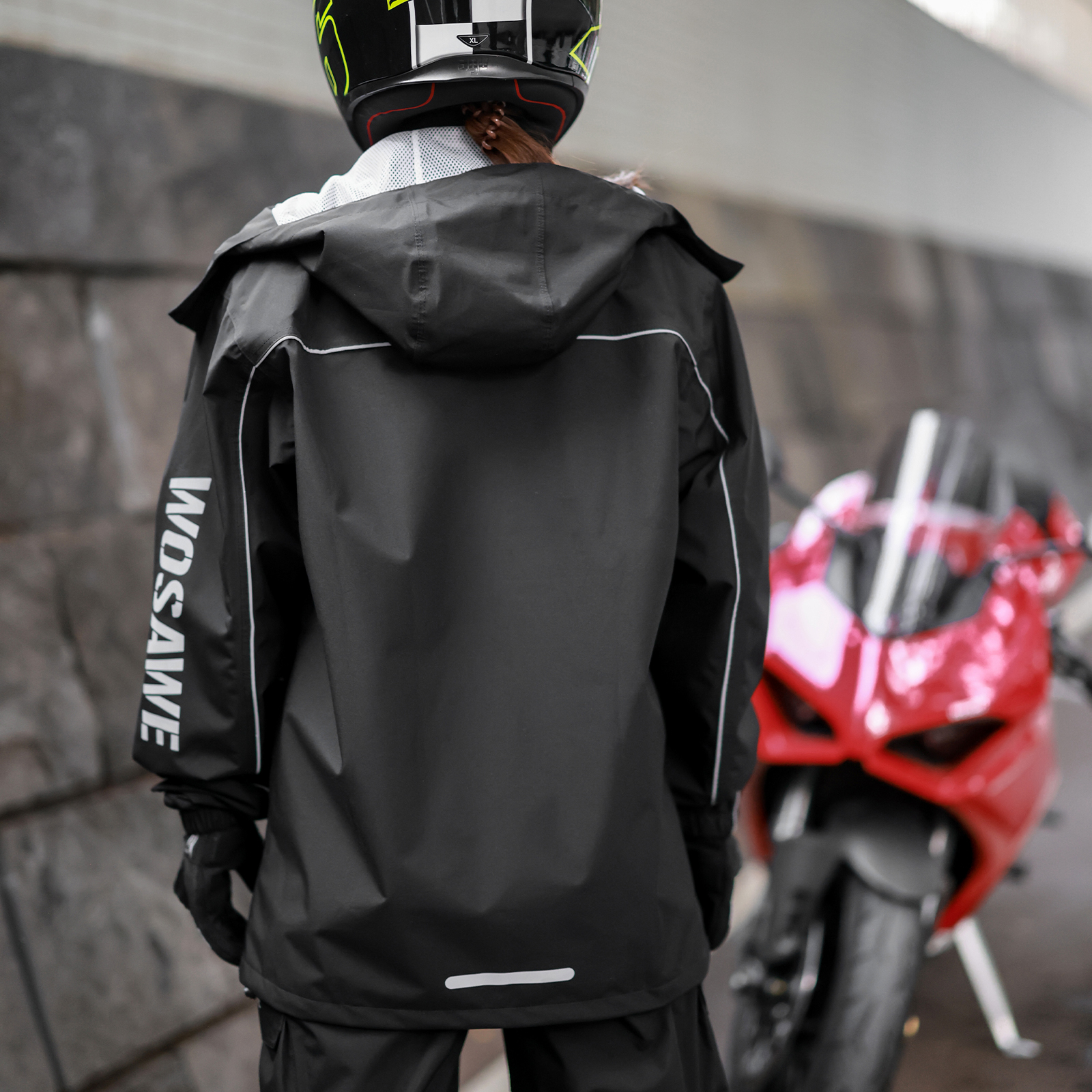 WOSAWE Motorcycle Raincoat Men - Fishing Rain Suit 评论和价格