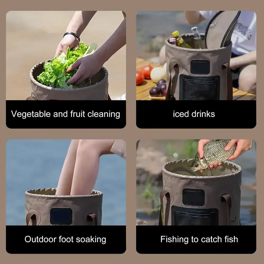 25L Portable Foldable Bucket B - Fishing Bag Waterproof 评论和价格