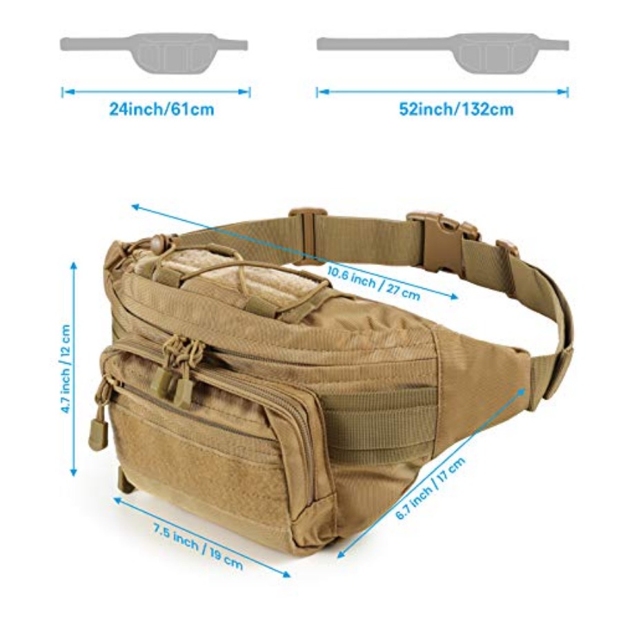 Tactical Fanny Pack, Military  - Fishing Belt 评论和价格