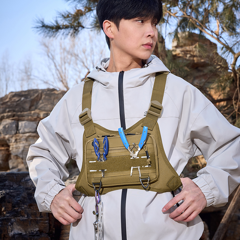 Tactical Front Chest Rig Bag V - Fishing Vest 评论和价格