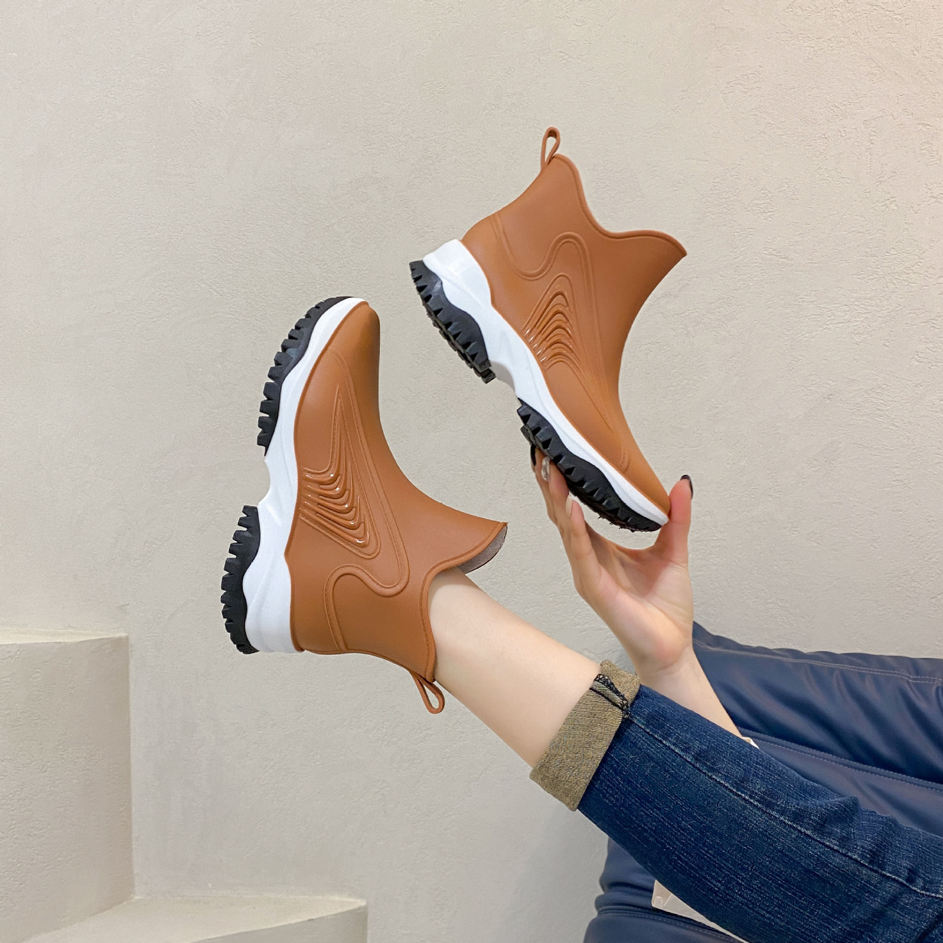 Women Rainboots Slip-on Waterp - Fishing Waders 评论和价格