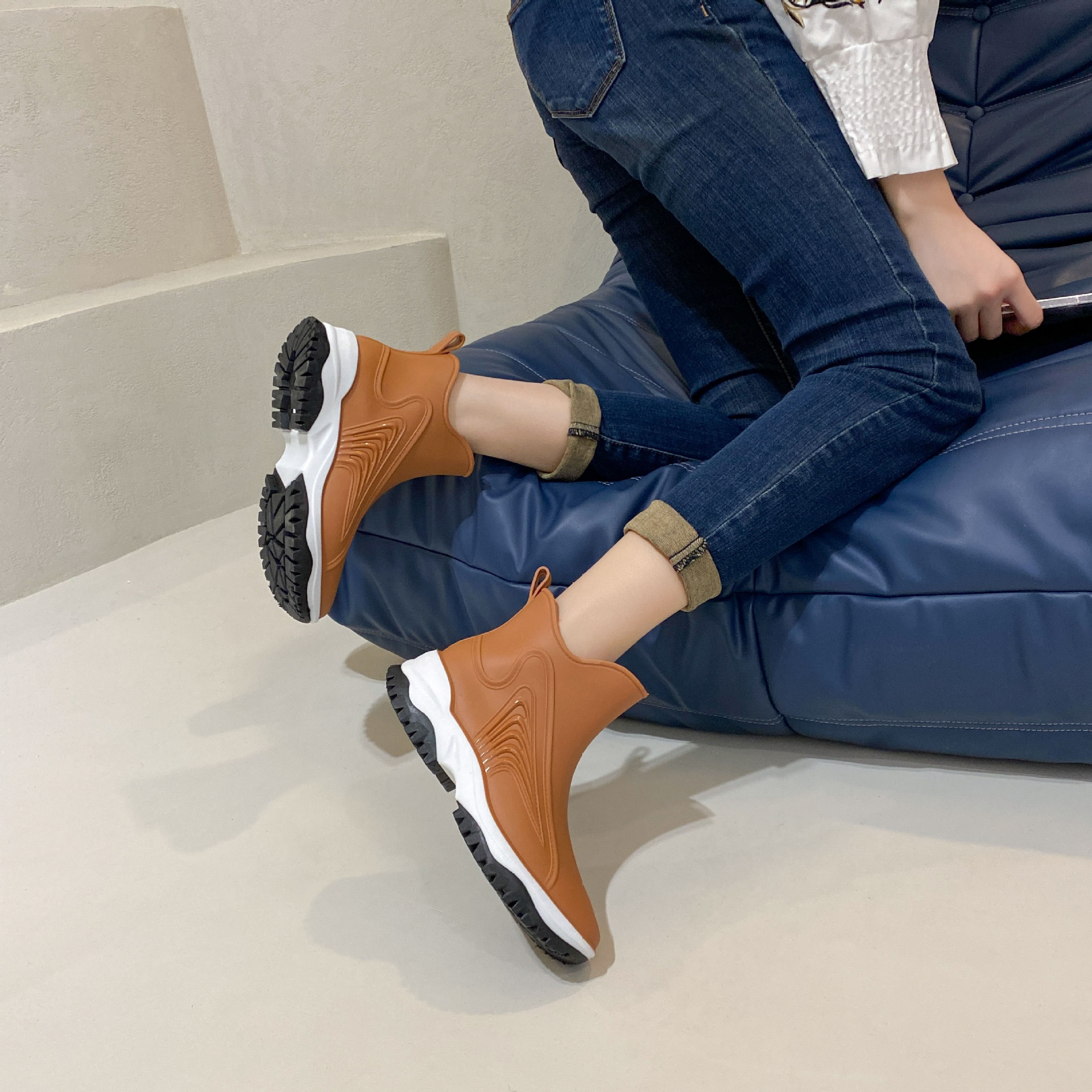 Women Rainboots Slip-on Waterp - Fishing Waders 评论和价格