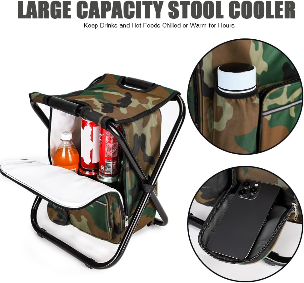 Portable Folding Camping Stool - Fishing Bag Waterproof 评论和价格